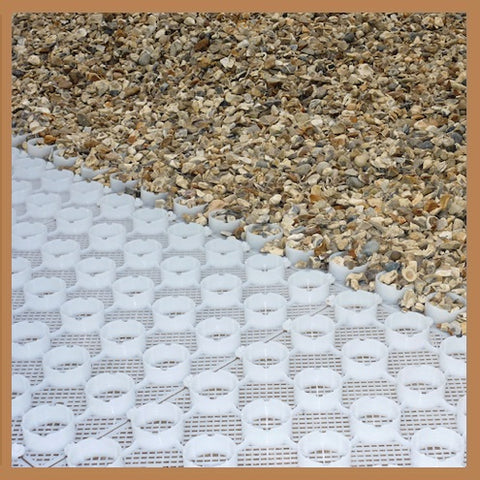 Gravel Ground Reinforcement Grid Panel Tile System White - pic1