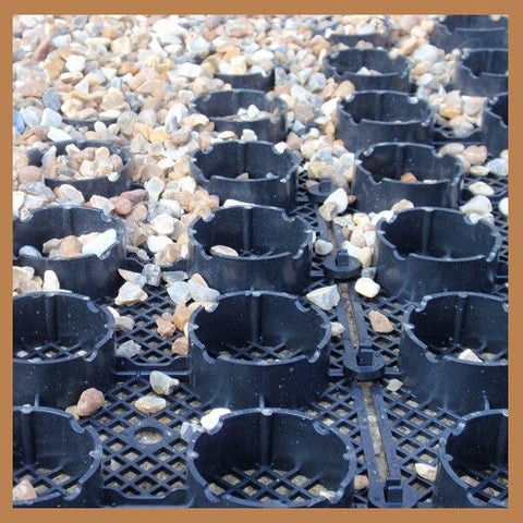 Gravel Ground Reinforcement Grid Panel Tile System Black - pic1